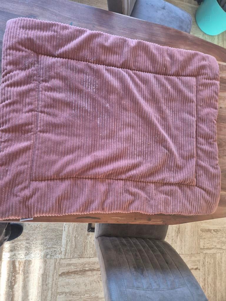 MamaLoes Velours Rib Boxkleed Roze 80x100 cm, Kinderen en Baby's, Boxen, Ophalen of Verzenden, Zo goed als nieuw, Rechthoekig