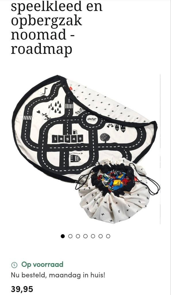 Play&Go Speelkleed Opbergzak Autobaan roadmap, Kinderen en Baby's, Speelgoed | Speelkleden, Zo goed als nieuw, Ophalen of Verzenden