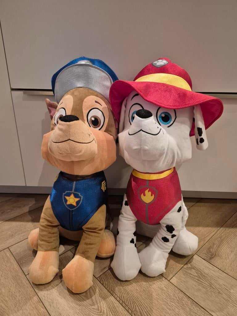 Grote Paw Patrol Marshall & Chase knuffels - 60 cm, Ophalen, Zo goed als nieuw, Hond