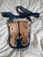 Leuk schoudertasje van spijkerstof en bont, Ophalen of Verzenden, Zo goed als nieuw