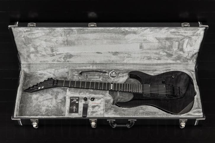 ESP E-II M-II See Thru Black - origineel  incl case, Muziek en Instrumenten, Snaarinstrumenten | Gitaren | Elektrisch, Gebruikt