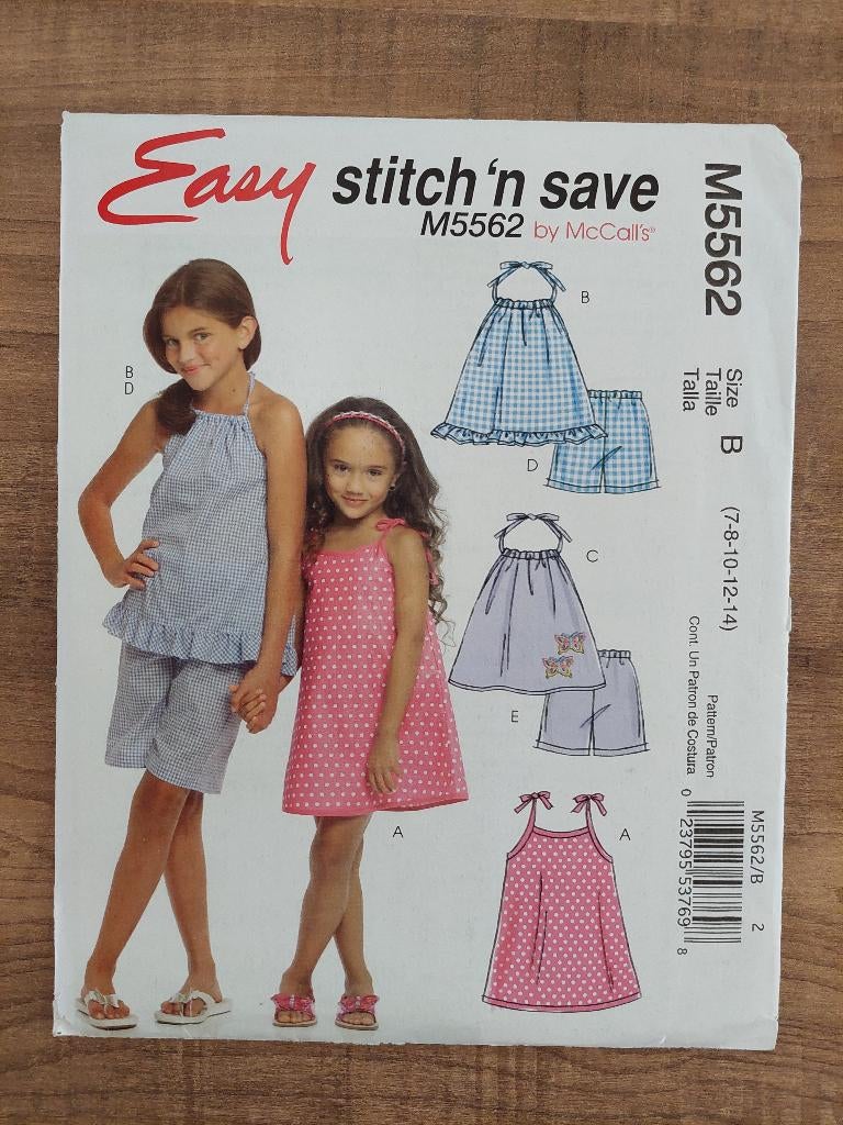 Meisjes naaipatroon McCall's voor jurkje en korte broek, Hobby en Vrije tijd, Kledingpatronen, Overige merken, Overige typen, Kind