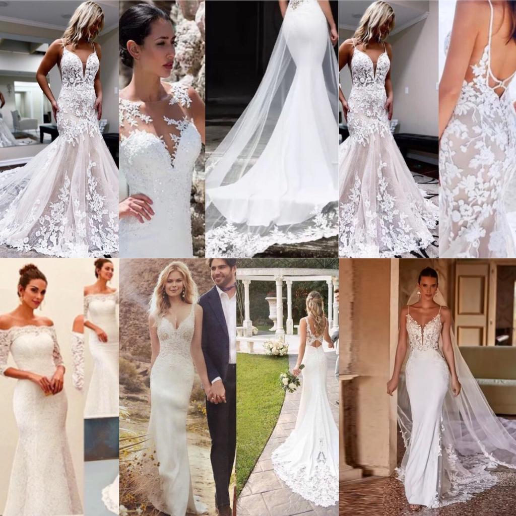 Luxe nieuwe trouwjurken €349-€849 34 36 38 40 42 44 46 48 50, Ophalen, Nieuw, Wit, Trouwjurk