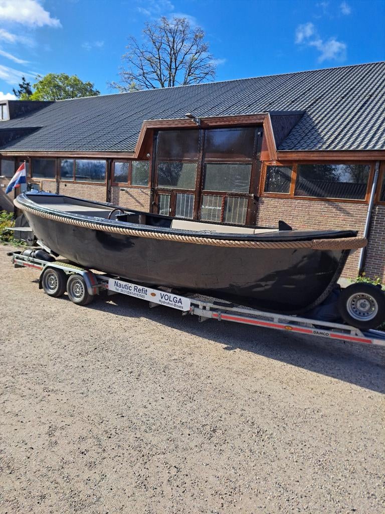 Prachtige Robuuste klassieke stalen Reddingssloep 8 meter, Watersport en Boten, Sloepen, Ophalen, 10 tot 30 pk, Gebruikt, Staal