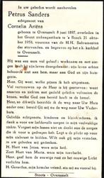 Sanders Petrus 1897-1958 Overasselt, Verzamelen, Ophalen of Verzenden