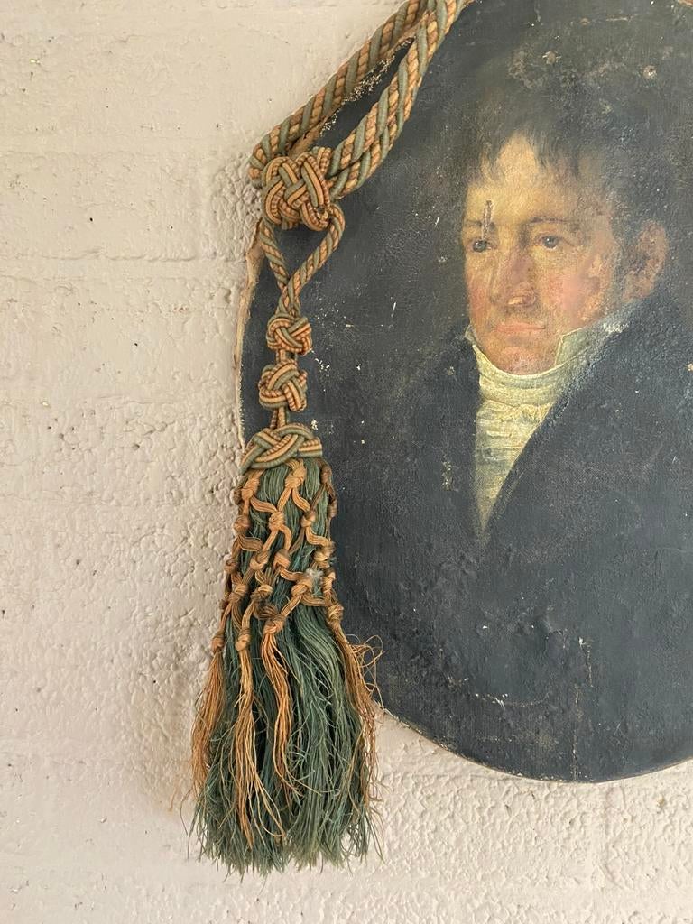 Antiek franse gordijn embrasse met kwast, Ophalen of Verzenden