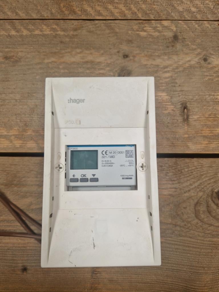 Hager Energiemeter 32A MID met behuizing, Doe-het-zelf en Verbouw, Elektra en Kabels, Ophalen of Verzenden, Zo goed als nieuw
