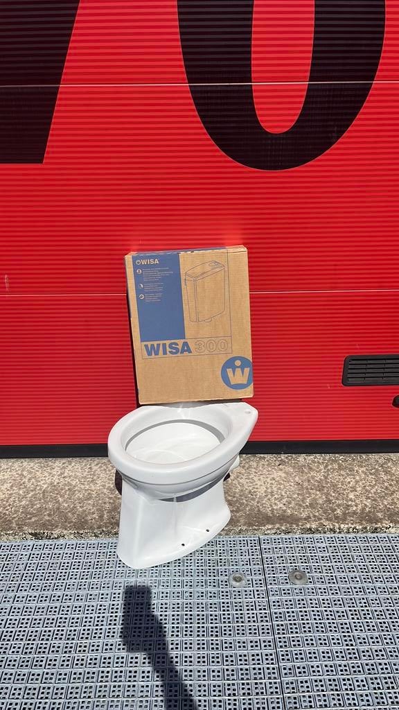 Outlet; Nieuw Geberit basic 300 PK met Wisa 300 reservoir, Steen, Nieuw, Toilet, Ophalen of Verzenden