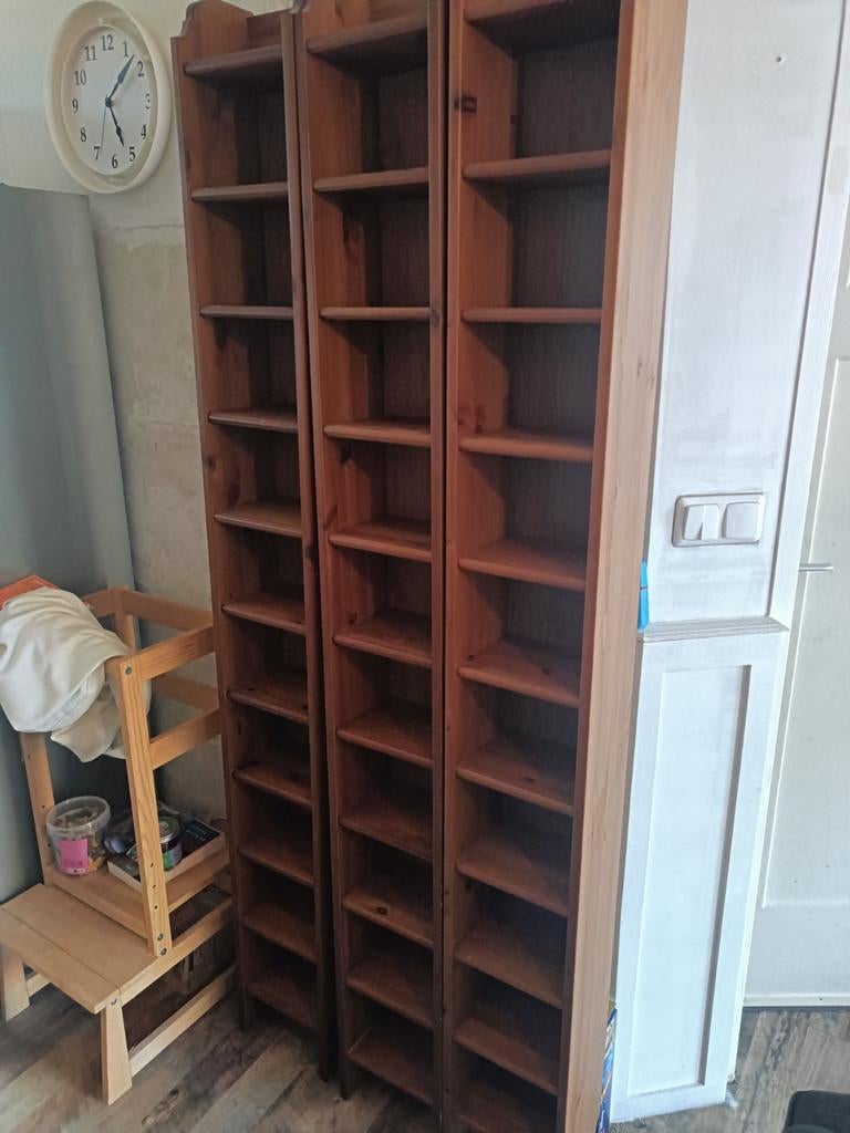 3x IKEA DVD/CD kasten - Houten opbergers, Huis en Inrichting, Woonaccessoires | Cd- en Dvd-rekken, Ophalen, Gebruikt, 150 discs of meer