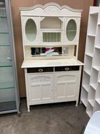 Gepimpte oude buffetkast met geslepen ruitjes, Gebruikt, 100 tot 150 cm, W, A