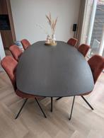 Eettafel Goossens semi-ovaal, Ophalen, 100 tot 150 cm, 200 cm of meer, Zo goed als nieuw