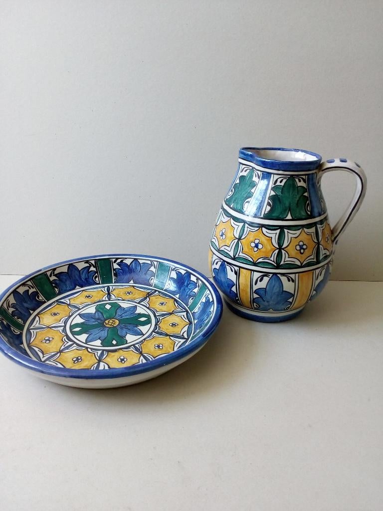 Schaal/kan.Vintage Keramiek.Cecilia H.Silva.Portugal., Ophalen of Verzenden