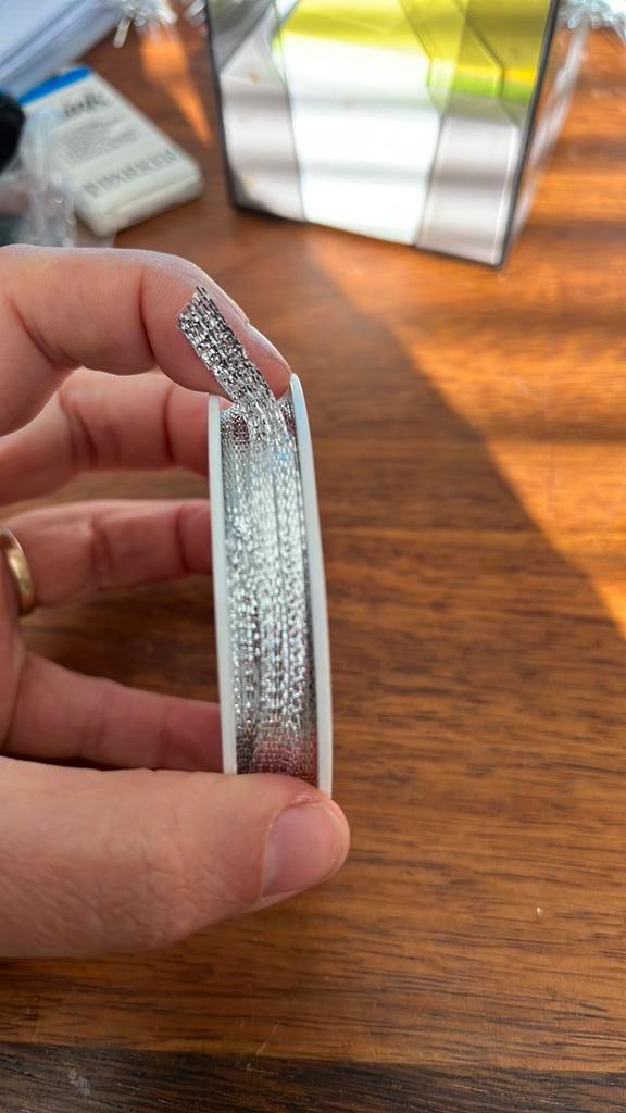 Nieuw! Zilver lint (2x) €0,50 per stuk, Hobby en Vrije tijd, Naaien en Fournituren, Zo goed als nieuw, Ophalen of Verzenden