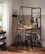 Ikea HAVERUD eettafel / bartafel / bureau met opbergrek, Huis en Inrichting, 100 tot 150 cm, Zo goed als nieuw, Vier personen