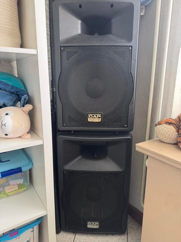 DAP Audio K115 (DJ) evt met statief, Audio, Tv en Foto, Luidsprekers, Ophalen of Verzenden, Zo goed als nieuw, 120 watt of meer