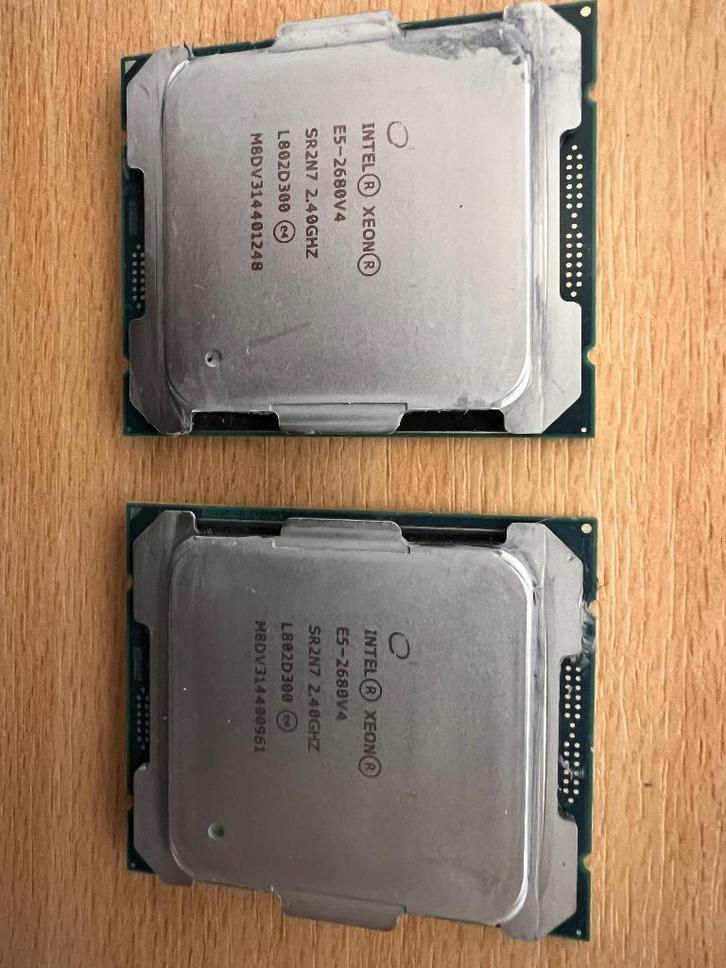 2x Intel Xeon E5-2680 v4 - 14 Core - 2.40 Ghz, Computers en Software, Processors, Gebruikt, Overige, 2 tot 3 Ghz, Ophalen of Verzenden