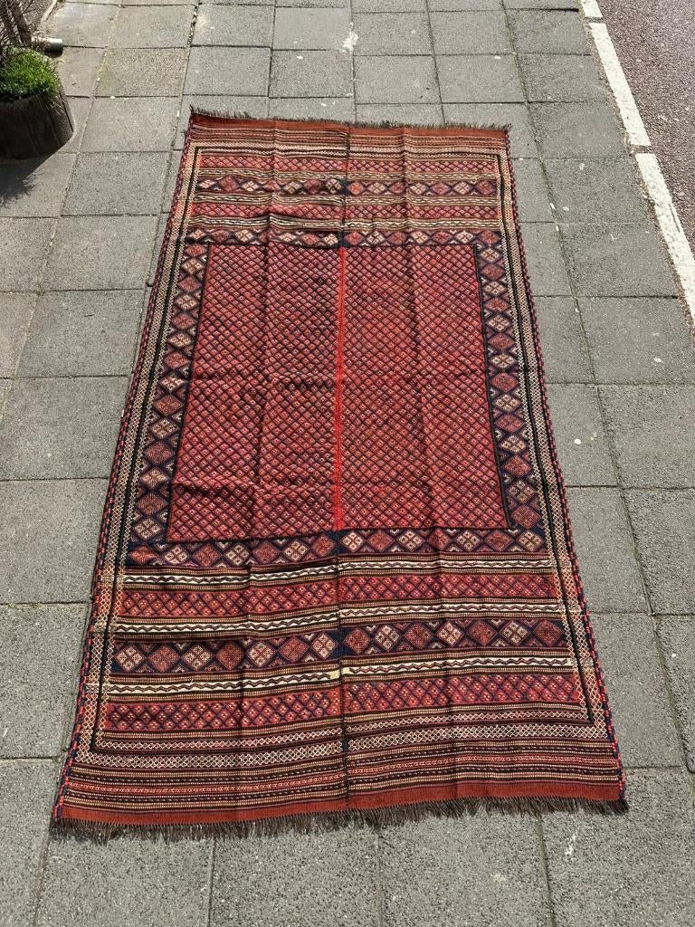 Kilim Werny hand genopt ( kelim / Gelim ) 274 x 180 cm, Overige kleuren, 200 cm of meer, Ophalen of Verzenden, Zo goed als nieuw