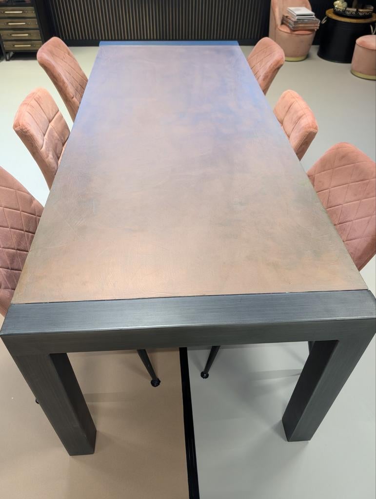 Eetkamer tafel 220 x 90 x 76, Ophalen, Rechthoekig, 200 cm of meer, 50 tot 100 cm