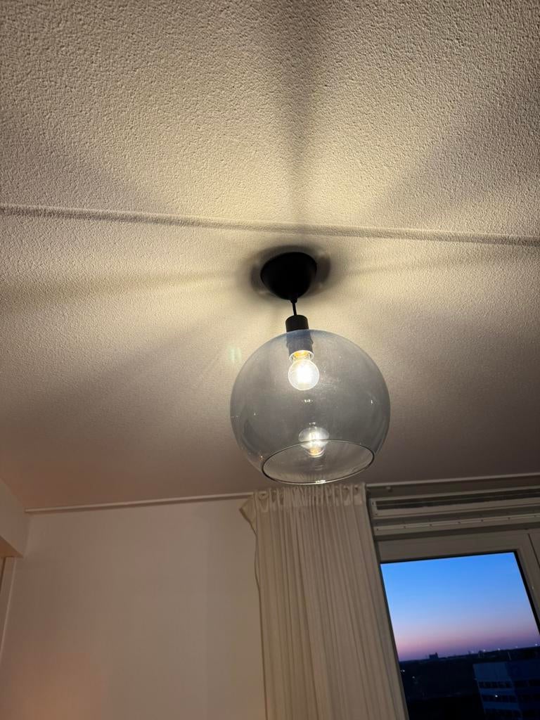 Hang lamp Ikea JAKOBSBYN / JÄLLBY, Ophalen of Verzenden, Zo goed als nieuw, Glas