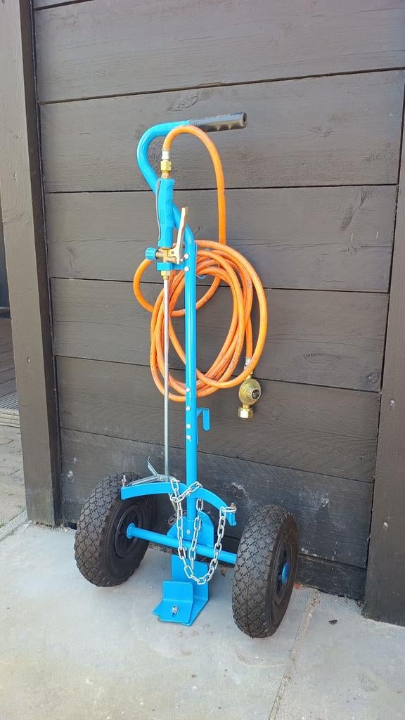 Onkruidbrander op gas met karretje (zonder gasfles), Tuin en Terras, Ophalen, Gebruikt, Campingaz