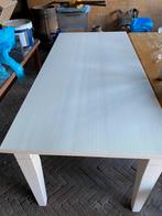 Robuuste houten eettafel, wit 170x80 cm Hout, Ophalen, Gebruikt, 50 tot 100 cm, 150 tot 200 cm