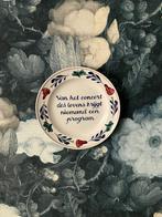 Decoratief Delfts Blauw Bord met Spreuk, Antiek en Kunst, Ophalen of Verzenden