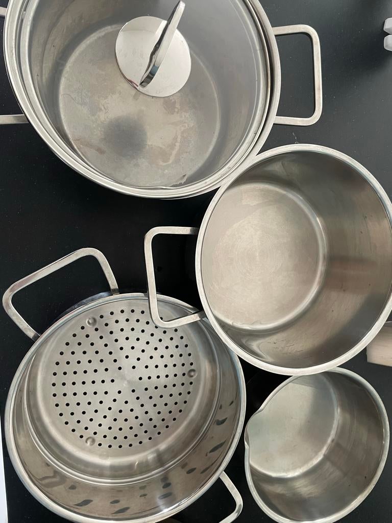 Pannenset Vivo, Ophalen, Gebruikt, Rvs, Pannenset