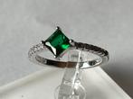 Zilveren ring Smaragd en Topaas, Sieraden, Tassen en Uiterlijk, Ringen, Verzenden, Dame, Zilver, Kleiner dan 17