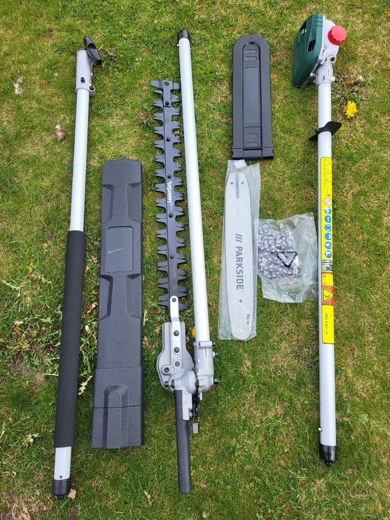 Parkside Heggenschaar & Kettingzaag, Ophalen, Nieuw, Accu