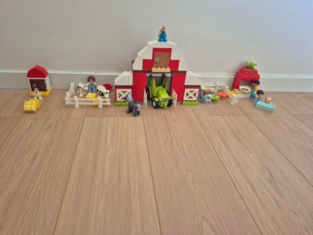 Duplo 10952 Boerderij met dieren en tractor, Gebruikt, Ophalen of Verzenden, Compleet, Duplo