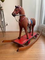 Groot vintage hobbelpaard - 60 cm lang, 55 cm hoog, Antiek en Kunst, Antiek | Speelgoed, Ophalen of Verzenden