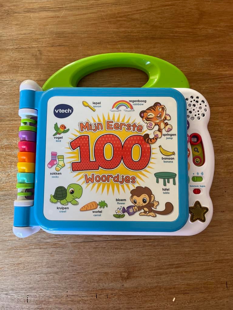 Vtech Mijn Eerste 100 Woordjes boek, Kinderen en Baby's, Speelgoed | Vtech, Ophalen of Verzenden, Zo goed als nieuw, 6 maanden tot 2 jaar