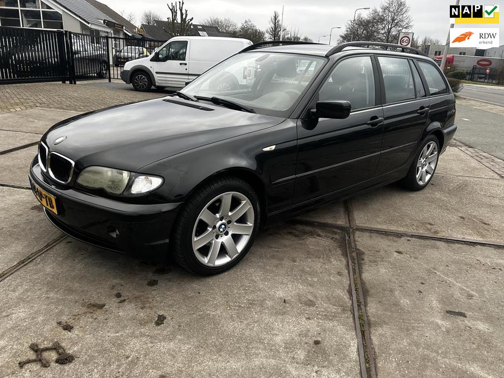 BMW 3-serie Touring 318i Executive 2003! Climatronic! Nette, Zwart, Handgeschakeld, Grijs, Onderhoudsboekje