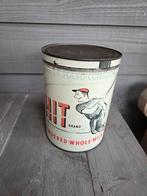 vintage blik melk met honkbal speler, Ophalen of Verzenden, Gebruikt, Overige