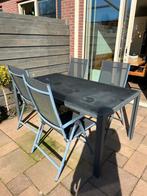 Tuintafel 160x90 met 4 stoelen, Ophalen, 4 zitplaatsen, Gebruikt, Eettafel