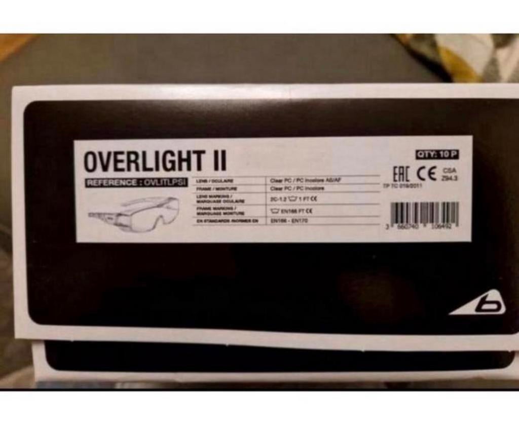 Bolle Overlight II - doos met 7 veiligheidsbril veiligheid, Nieuw, Ophalen of Verzenden, H, H