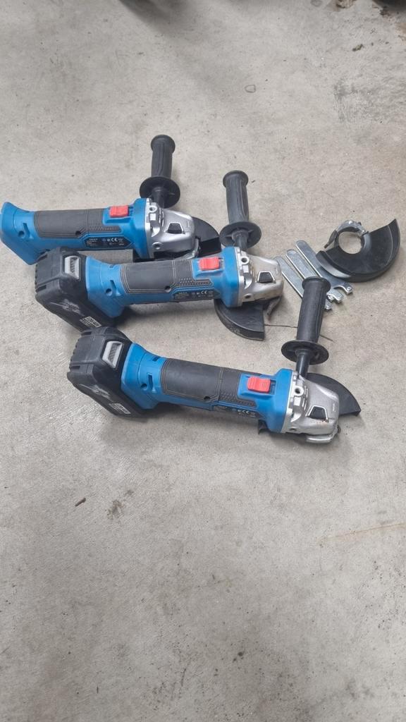 2 Ferrex slijptollen 40V accu + 1 defecte slijptol, Doe-het-zelf en Verbouw, Gereedschap | Slijpmachines, Gebruikt, Haakse handslijpmachine