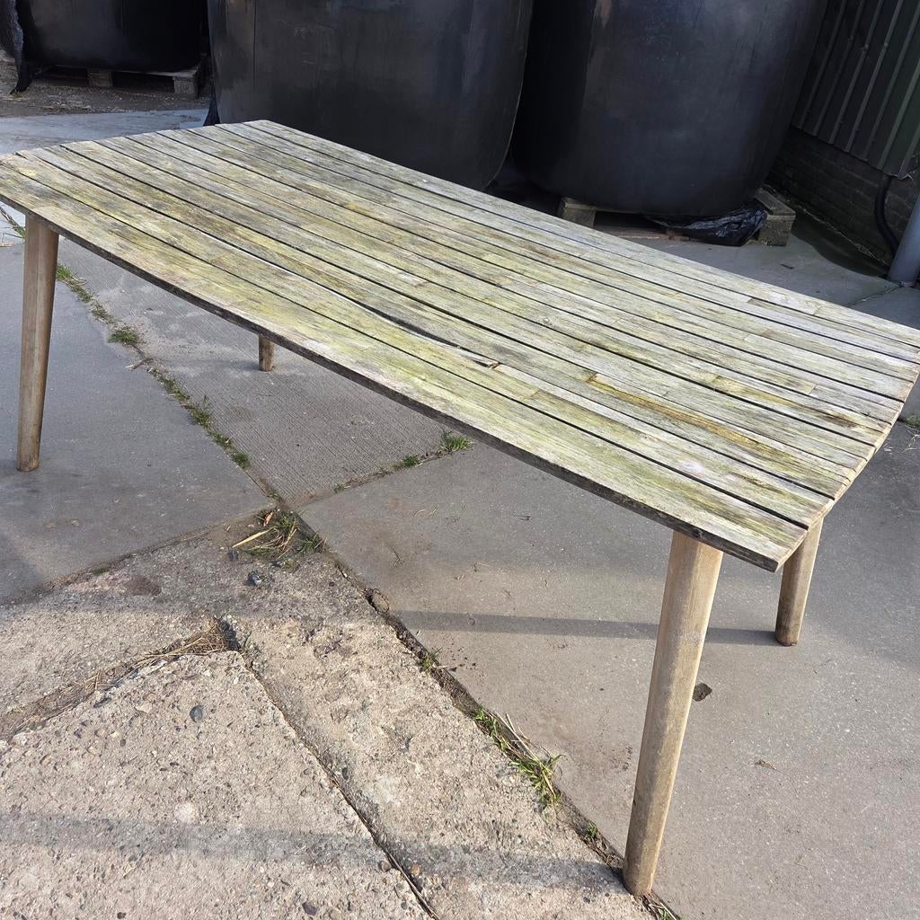 Hardhouten tuintafel, Ophalen, Gebruikt, Rechthoekig, Hout
