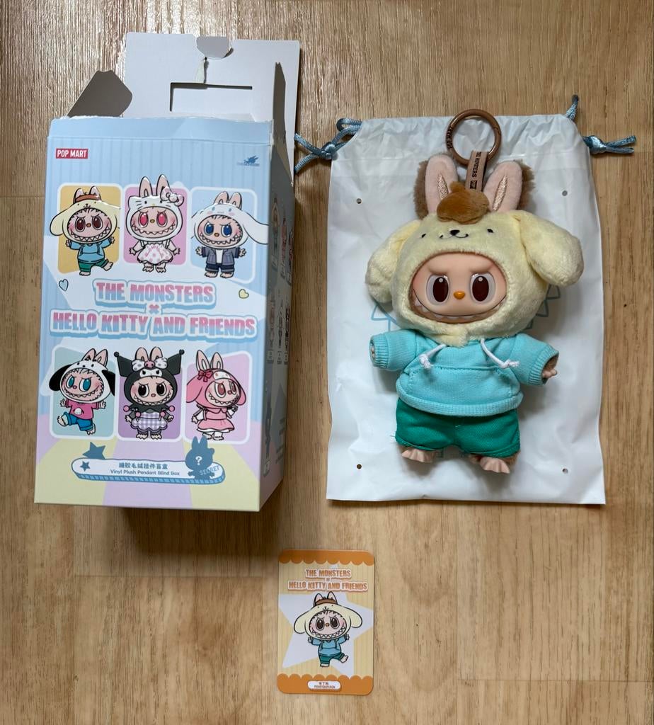 Labubu Sanrio Pompompurin Popmart, Verzamelen, Ophalen of Verzenden, Nieuw, Knuffel of Figuurtje