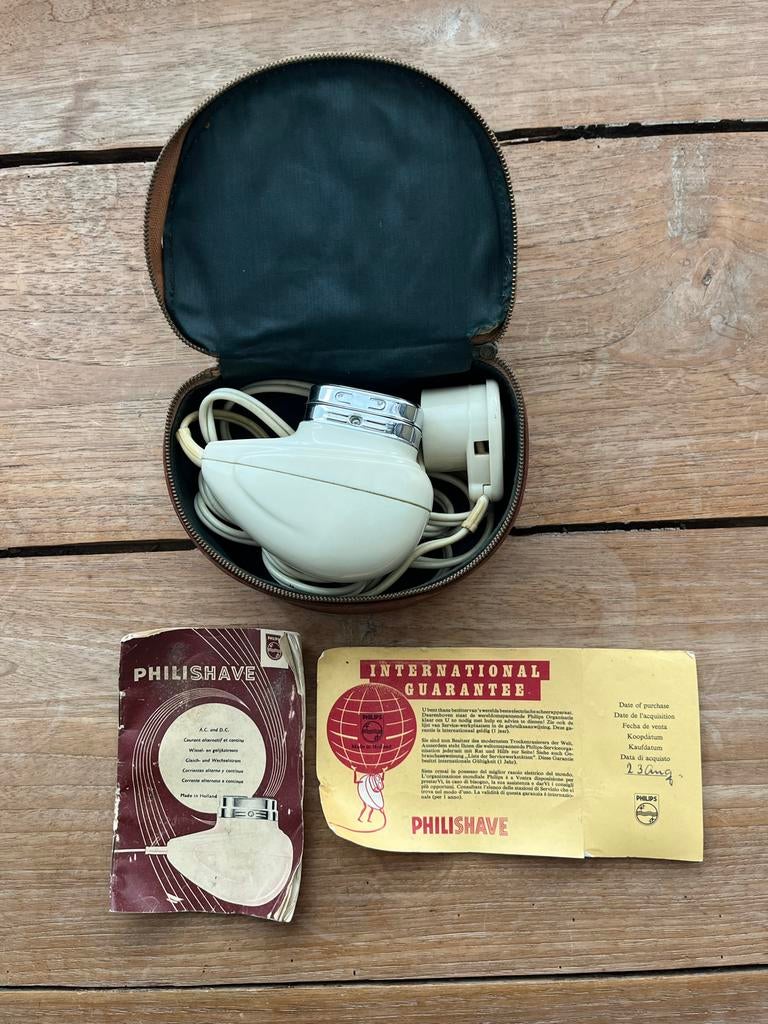 Vintage Philips Philishave scheerapparaat– jaren 50/60, Ophalen of Verzenden, Gebruikt, Scheren en Epileren