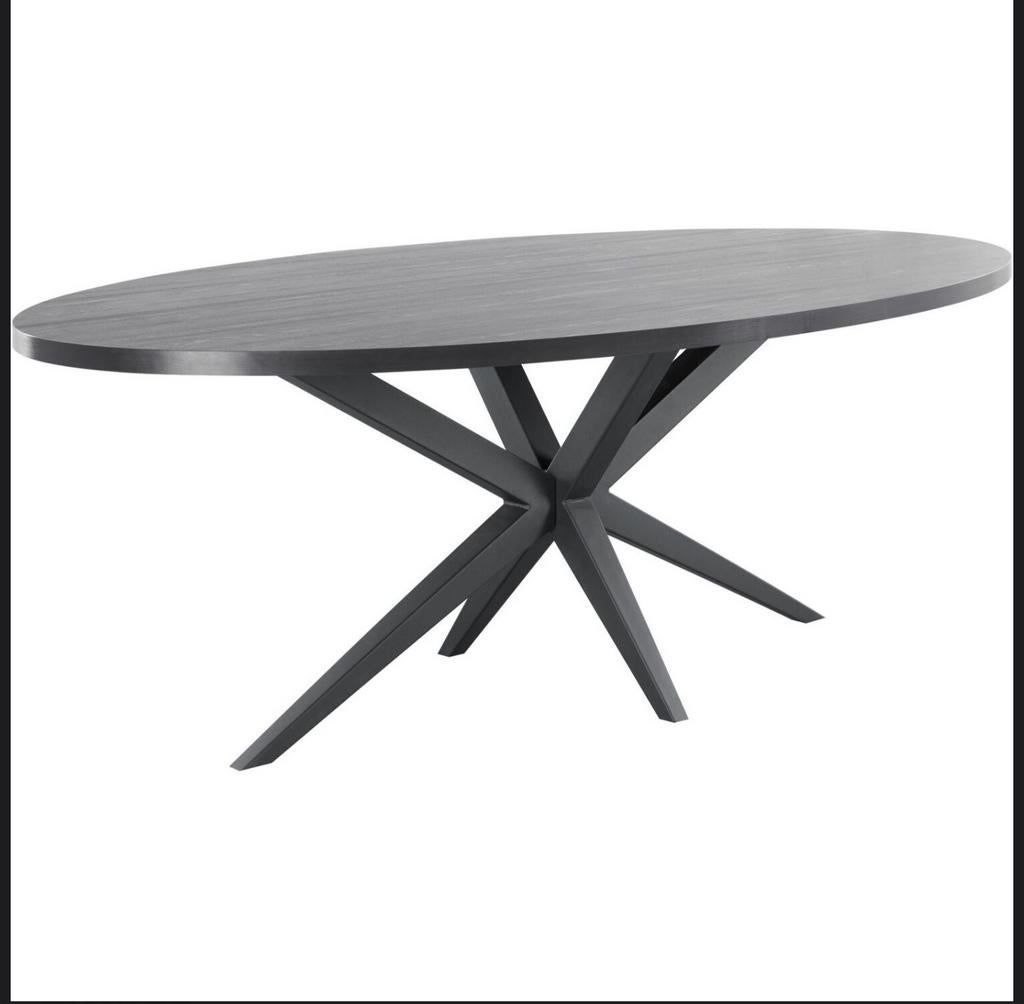 Mascaro eettafel ovaal Pronto wonen 220x120, Ophalen, 100 tot 150 cm, Modern, Industrieel, Overige materialen