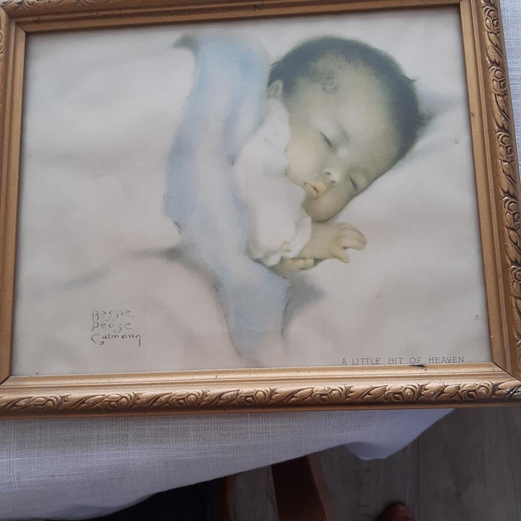 Vintage ingelijste print Bessie Pease Gutmann, Ophalen of Verzenden