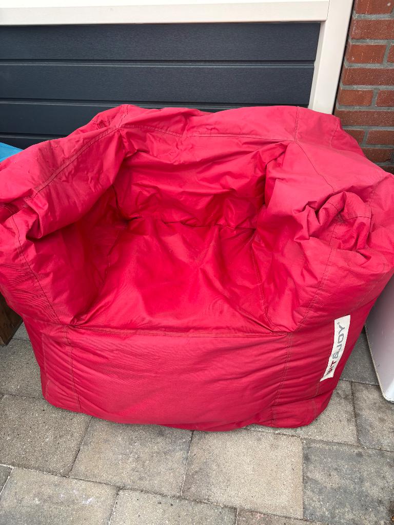 Mooie grote zitzak stoel sit & joy, Huis en Inrichting, Zitzakken, Ophalen, Zo goed als nieuw, Rood, Zitzakstoel