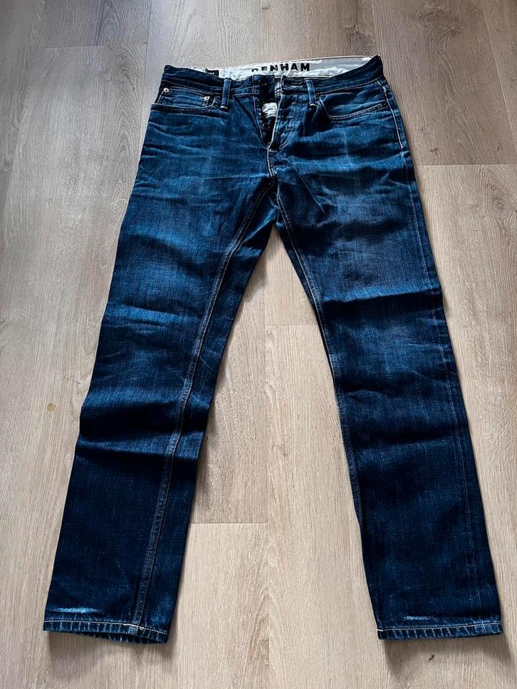 DENHAM - maat 30, Kleding | Heren, Spijkerbroeken en Jeans, Zo goed als nieuw, W32 (confectie 46) of kleiner, Blauw, Ophalen of Verzenden