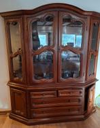 Antieke/Retro Servieskast - Prachtig Houten Vitrinekast, Huis en Inrichting, Kasten | Vitrinekasten, Ophalen, Gebruikt, Met deur(en)