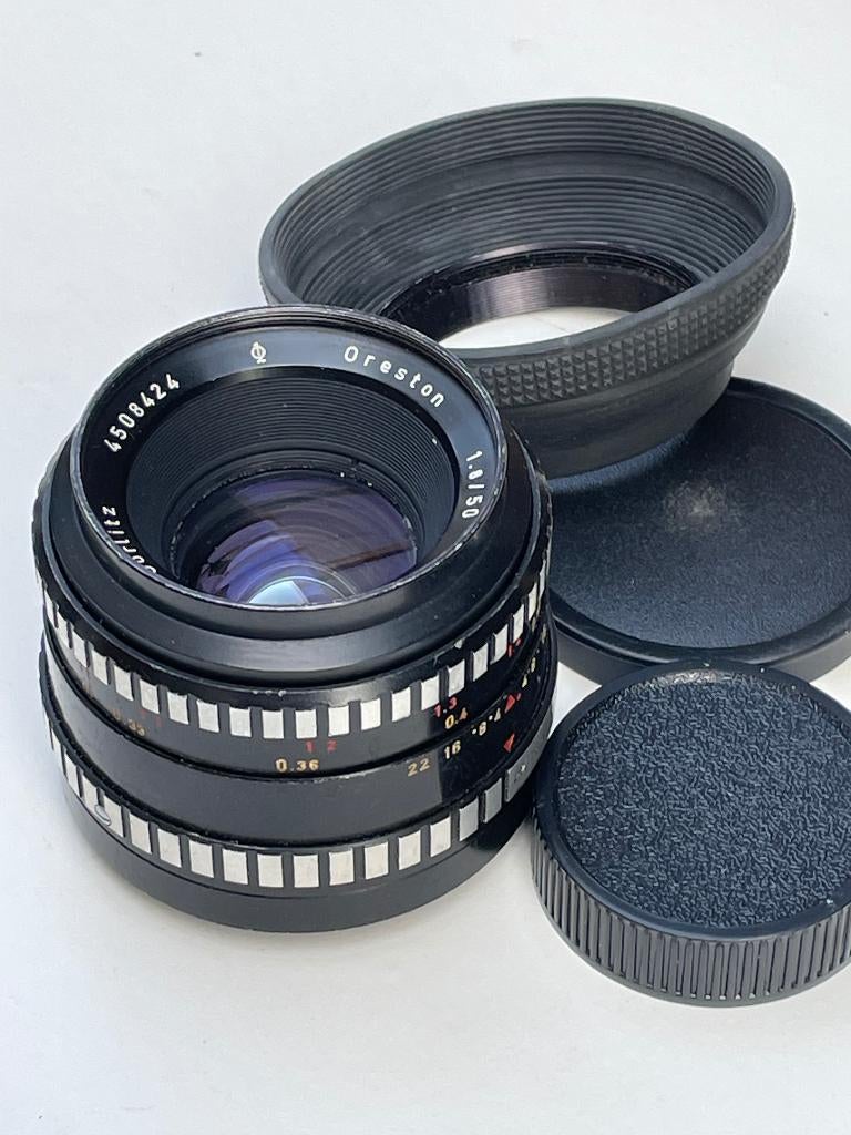 Oreston 50mm f1.8 (Meyer Optik Gorlitz) M42 dubbel zebra 1Q, Ophalen of Verzenden, Lens of Lenzen