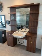 Stijlvolle Barber Kaptafel met Wastafel, Ophalen, Gebruikt