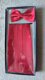 Rode Cummerband en Vlinderdas Set - Nieuw in Doos, Kleding | Heren, Kostuums en Colberts, Onbekend, Nieuw, Overige maten, Ophalen of Verzenden