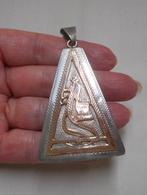 Zilver met goud grote antieke hanger Guatemala nr.486, Verzenden, Zilver, Hanger