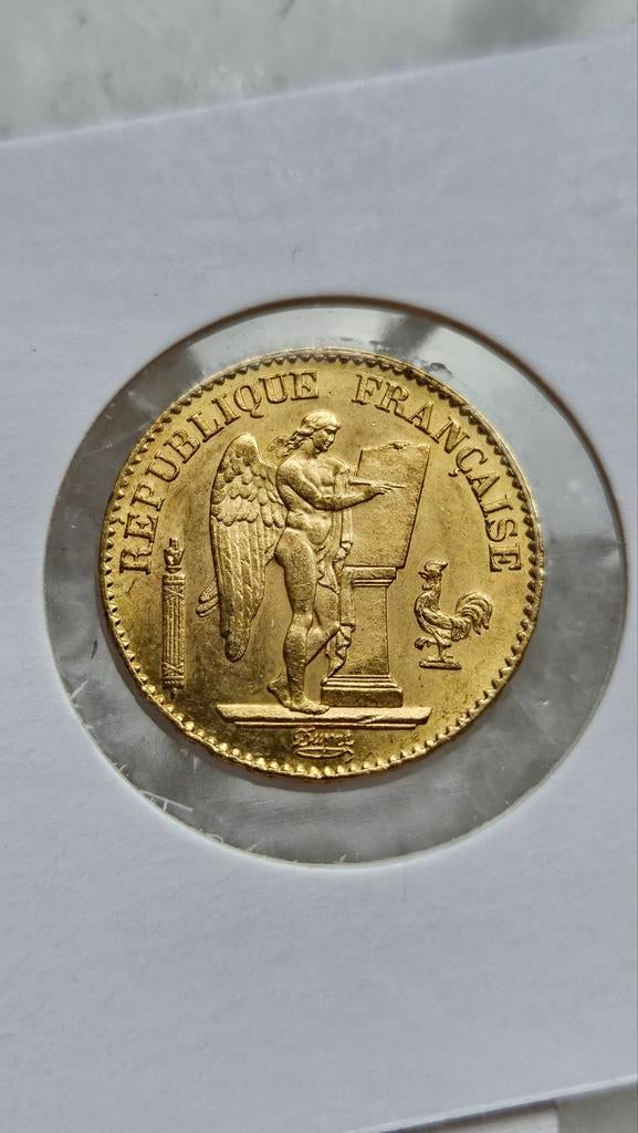 Gouden 20 francs 1875, Ophalen of Verzenden, Vóór koninkrijk, Overige waardes, Goud
